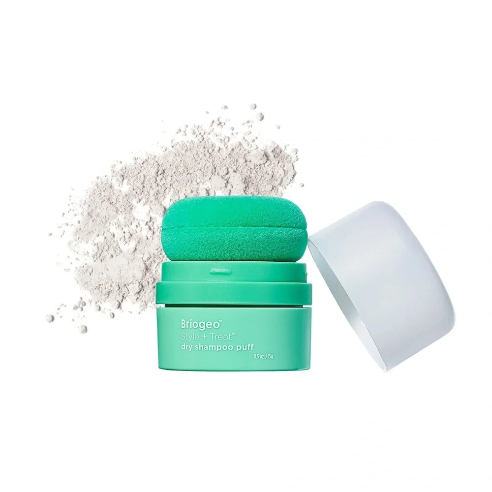 Briogeo Style + Treat Biotin Dry Shampoo Puff in Translucent